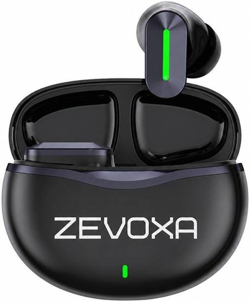 ZEVOXA FlyPods Immersio Dolby Audio 3D Soundstage Deep Bass Wireless Earbuds (Black-7) Bluetooth