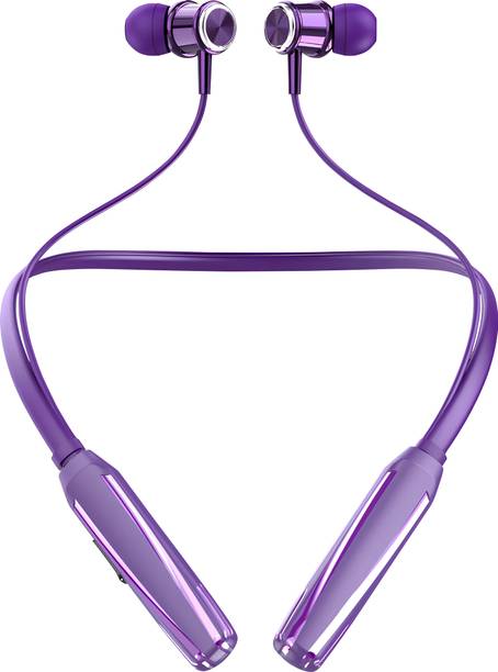 CARRON CH-45 Rock - 48 Hour Playtime Bluetooth Headphone Neckband Earphone (Purple) Bluetooth