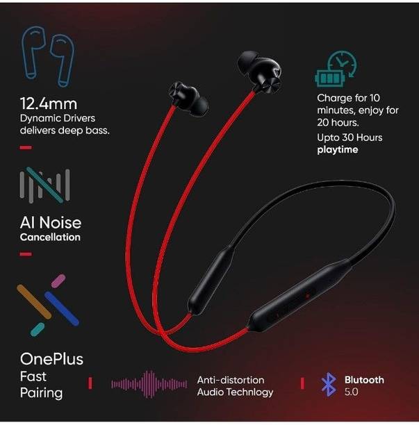 FLOZUM OnePlus Bullets Z2 Bluetooth Wireless Bluetooth & Wired