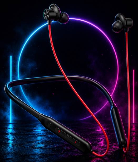 DSSB Sports Bluetooth Neckband Headphones with Sweat Resistant Design Bluetooth