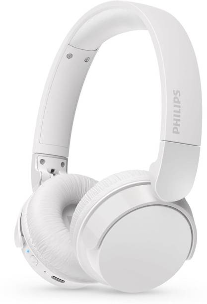 PHILIPS TAH4209WT/00Foldable Headphones, 55H Play Time, 32mm Neodynamic Drivers Bluetooth