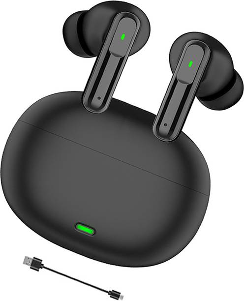 snowbudy Fire Aeropod with Game Mode 48H Playtime, Quad Mic ENC, 13mm driver, AAC codec-9 Bluetooth Gaming