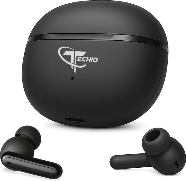 TECHIO Nirvana ION TWS Earbuds C6 with 40Hrs Playback & Fast Charging, Bluetooth