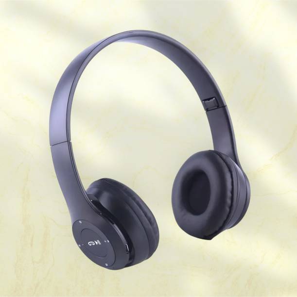 AIZINA Headphones with Mic, SD Card Slot, and Long Battery Duration_3V Bluetooth & Wired