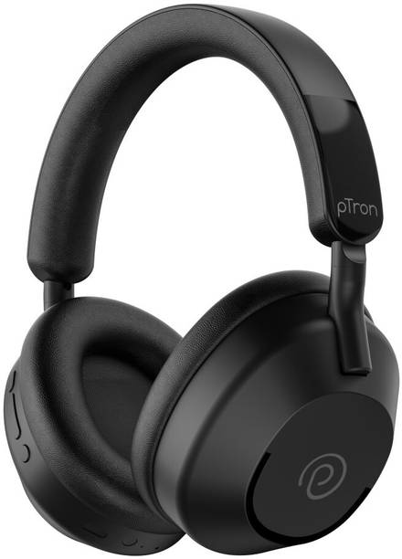 PTron Studio Ultima w/ 60hrs Playtime, AI-ENC Calls, 40mm Drivers, Custom EQ, BTv5.4 Bluetooth & Wired