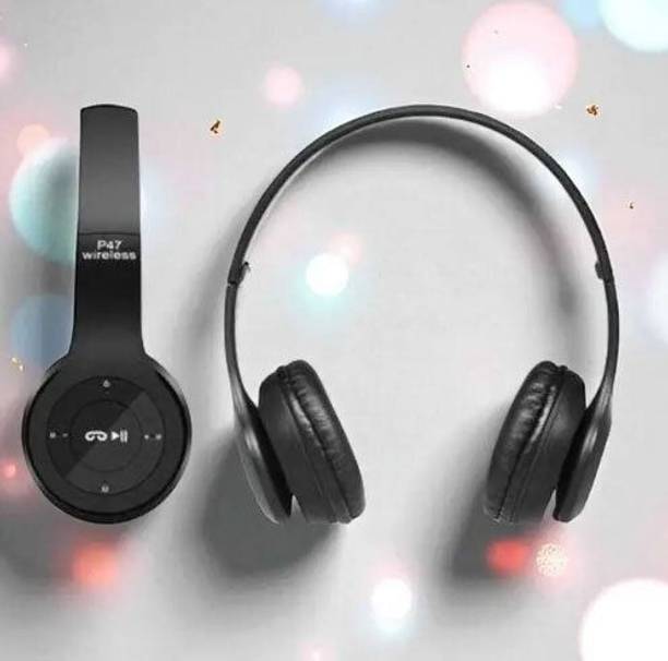 GLARIXA Bluetooth Headphones Over Ear with mic tf Card fm Foldable Lightweight Bluetooth & Wired