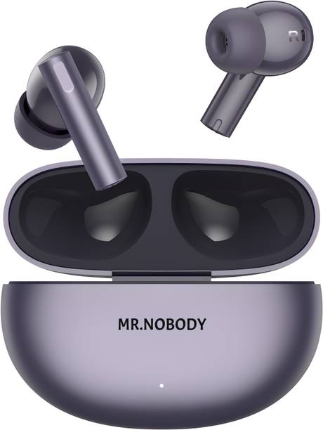 MR.NOBODY Buds Air 6 TWS Earbuds, Hi-Res LHDC Audio, 12.4mm Deep Bass, 40 Hrs Playtime Bluetooth