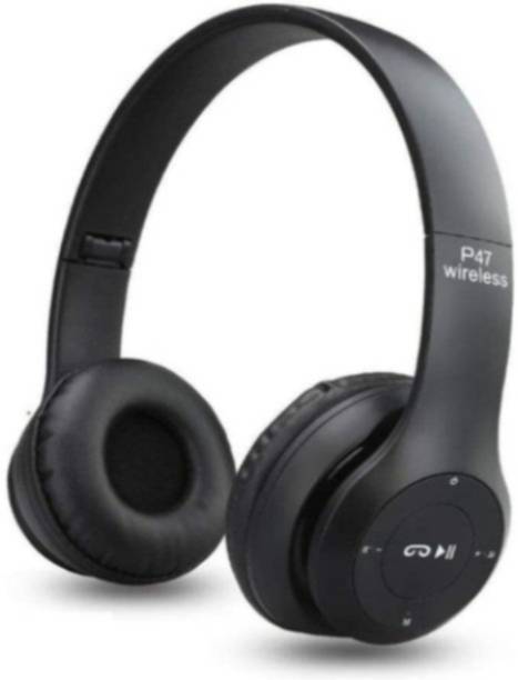 YAROH 5_P47 Bluetooth On-Ear Headphones with Mic: Perfect for Active Lifestyles Bluetooth