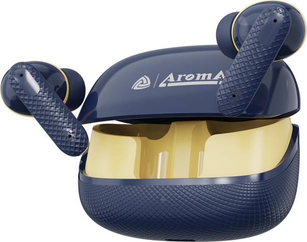 Aroma Ultra Buds Upto 50Hr Playtime*, Dual Paring, BT v5.4, Fast Charging, Heavy Bass Bluetooth