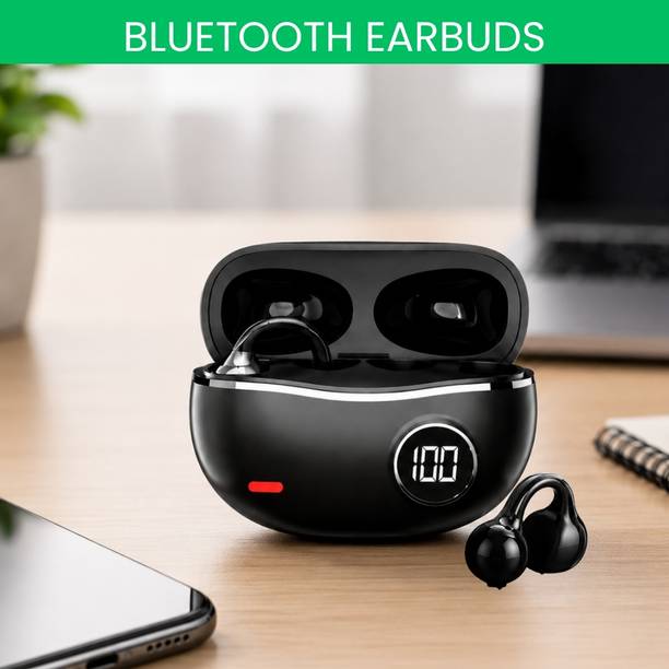 FRONY TWS Bluetooth Earbuds With Digital Display, Secure Ear Clip and Deep BassXR270 Bluetooth