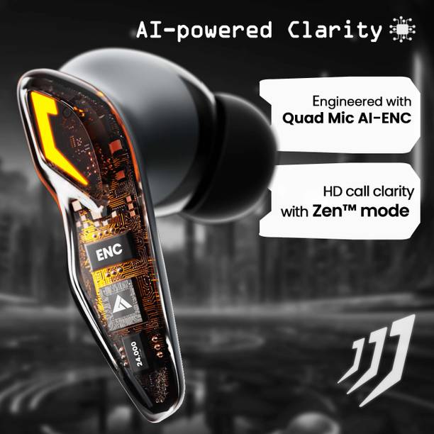 Boult Audio Astra with Quad Mic ENC, 48Hrs Battery, Low Latency Gaming, Made in India, 5.3v Bluetooth Headset