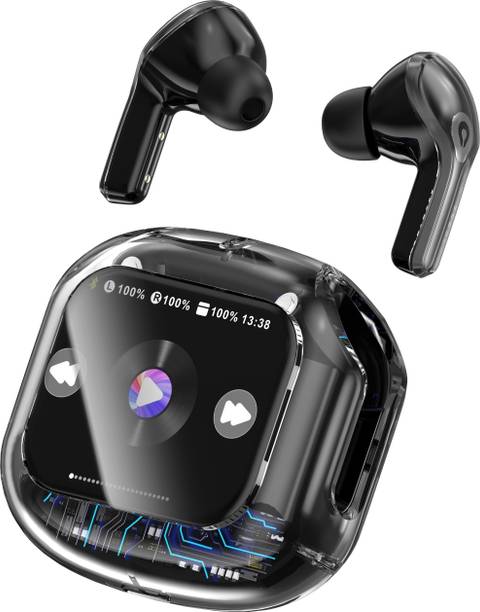 DIGIBUDS Ultrapod PRO LCD Screen True Wireless Noise Cancelling Earbuds, 6-Mic, Smart LCD Bluetooth