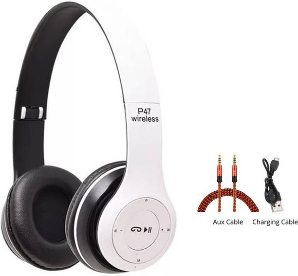 icall Wired & Wireless with Mic & SD Card Supports and upto 6 Hours Playback Bluetooth