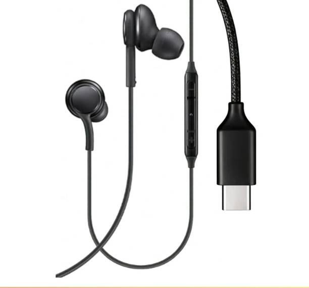 qoviq original Type C Wired Earphone for AKJ with Clear Vocals & Deep Bass Audio Wired
