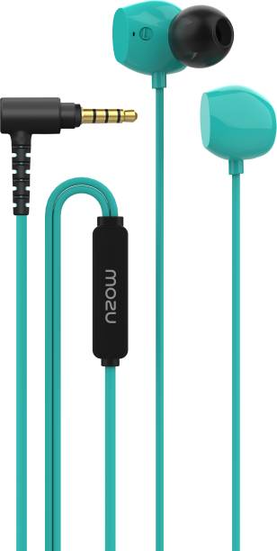 Mozu Audiology 101 with Rugged Wire, L-Shape Connector, Built-in-Mic Wired Headset