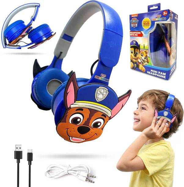 Wembley Paw Patrol Themed Wireless Headphone for Kids Bluetooth & Wired Gaming