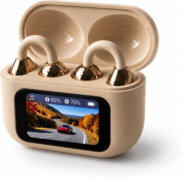 HRYFiNE Premium M-100 Pro Open Ear Earbuds for Sports,Fitness & Workouts,App control,Ai, Bluetooth