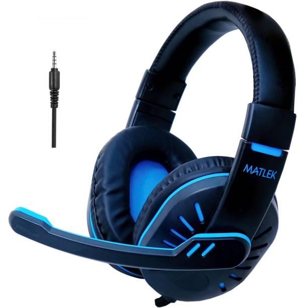 Matlek Gaming Headphones With Adjustable Mic | Surround Sound | Deep Bass Wired Headset