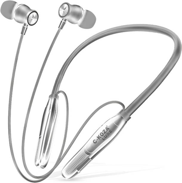 C-KOZA LUXE LN-51 Neckband, 60H, Magnetic ON/OFF, High Bass, Splash, Vibration Bluetooth