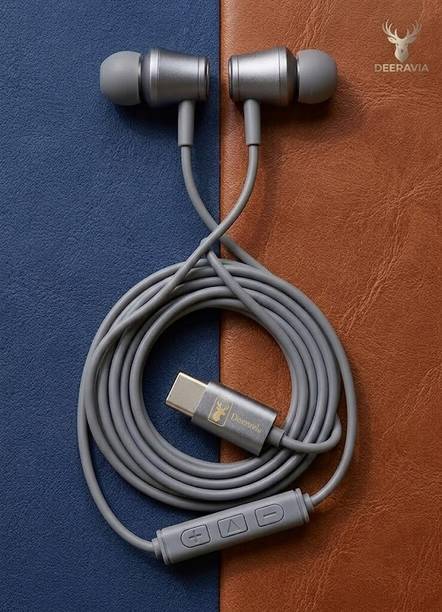 Deeravia Type-C Earphone|ENC Mic| Premium Earphone| Magnetized Buds pro Phantom UBXP Wired