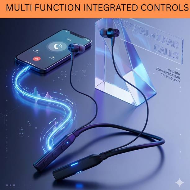 FRONY Candy Wireless Bluetooth Neckband Earphone With Deep Bass, Long Battery LifeW2 Bluetooth