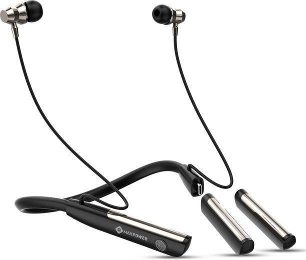 MAK POWER Touch Control, 100H Music Time with Extra Detachable Battery Wireless Neckband Bluetooth