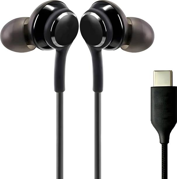 urooj Type C Earphones Tuned by AKG Headphones and Microphone Wired Wired