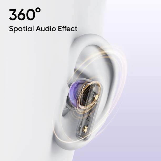 realme Buds T310 with 12.4mm Driver, 46dB ANC, 360� Spatial Audio and 40 hours Playback Bluetooth Headset  (Monet Purple, True Wireless)