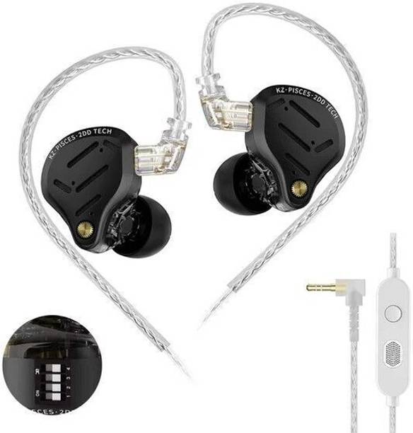 KZ Pisces 10mm + 8mm Dual Dynamic Driver In-Ear Monitor Wired