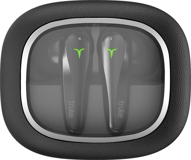 truke Crystal Dyno Leather Finish earbuds w/ Spatial Audio, 70H Battery, Quad Mic ENC Bluetooth