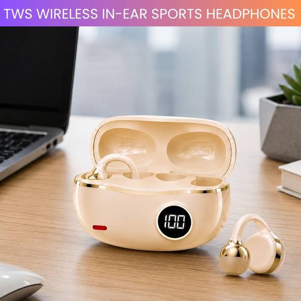 GUGGU Wireless Bluetooth Earbuds With LED Battery Display, Ear Clip, Touch ControlT146 Bluetooth