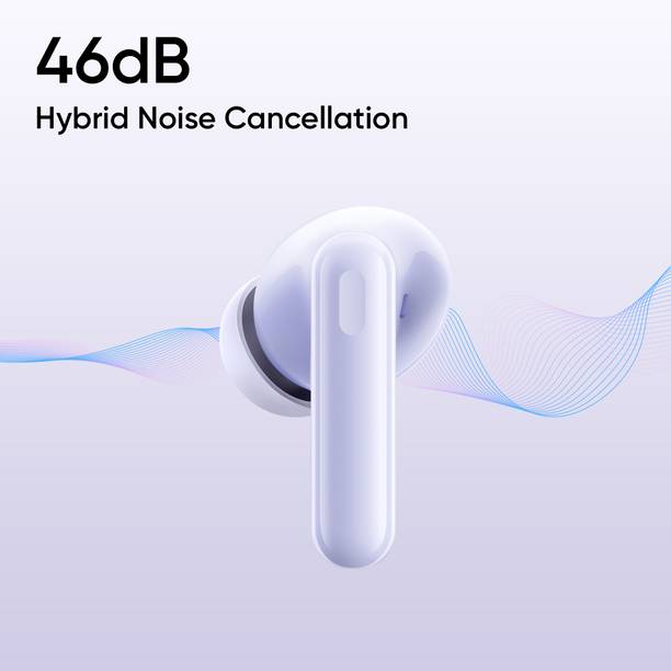 realme Buds T310 with 12.4mm Driver, 46dB ANC, 360� Spatial Audio and 40 hours Playback Bluetooth Headset  (Monet Purple, True Wireless)