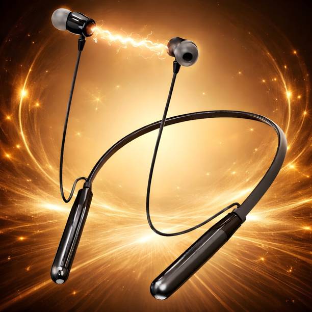 Bxeno Thunder Wireless Bluetooth Magnetic On-Off,90H Playtime,Fast Charge Neckband 2S Bluetooth Gaming