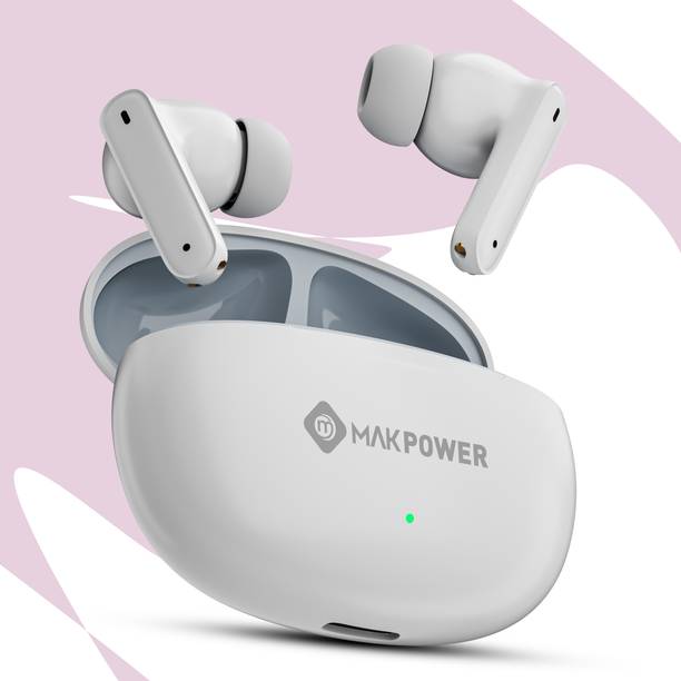 MAK POWER 40 Hours Music, TWS Earbuds with Clear Audio and Touch Control, Warm Sound Tune Bluetooth