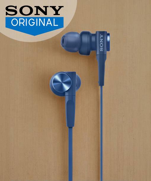 Sony XB55AP Wired Headset (Blue, In the Ear)