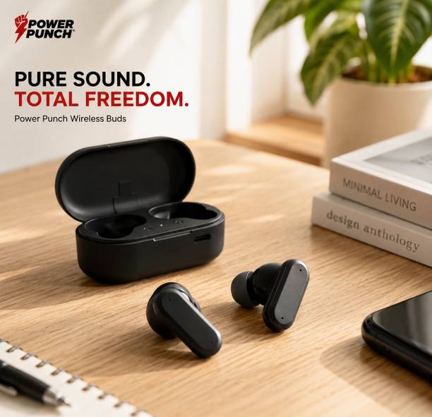 Power punch PowerPunch TWS Earbuds | BT 5.3 | 35H Battery | ENC Mic | Deep Bass Bluetooth