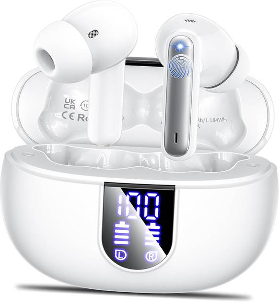snowbudy SB895 with 25dB ANC,12.4mm Dynamic Bass Drivers,48Hrs Playback, BT5.4, IP55-5 Bluetooth Gaming