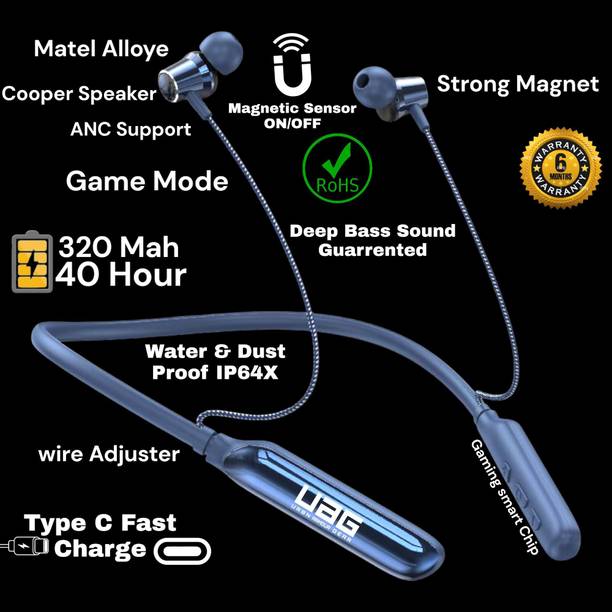 uag urbn armour gear Blutooth ANC Magnetic Neckband sv2 Gaming & Music Deep Baas Sound 40 Hour Play Bluetooth