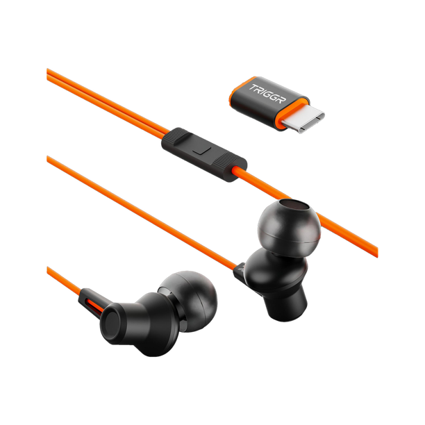 TRIGGR Blaze Type-C Wired Earphones with 13mm Driver, In-line Controls, Rich Bass, Mic Wired