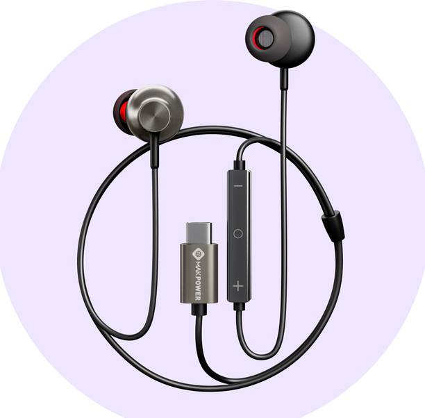 MAK POWER Clear Sound Premium Type-C Earphones with Deep Bass Wired