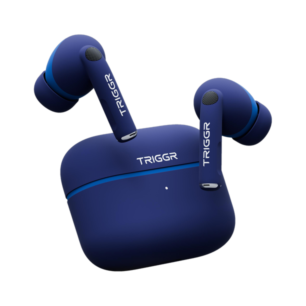 TRIGGR Ultrabuds N4 with Premium Finish, Rubber Grip Design, 40H Battery, 13 mm Drivers Bluetooth