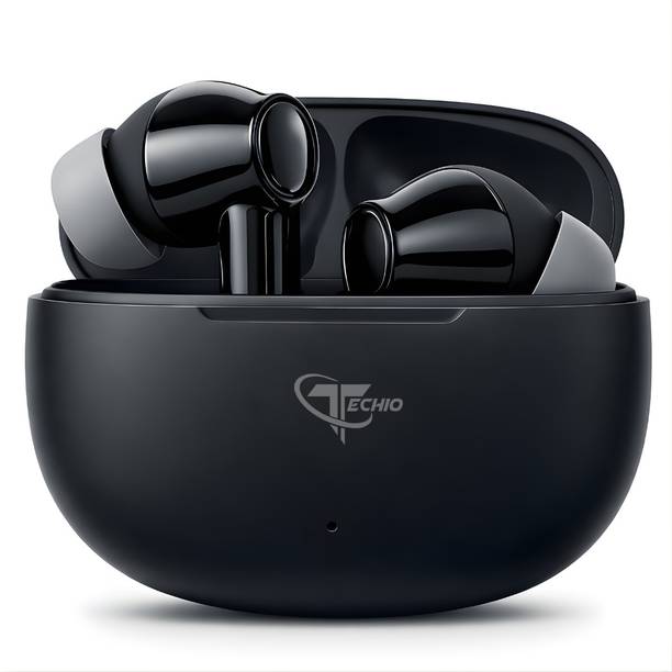 TECHIO True Wireless Earbuds with Case, Bluetooth