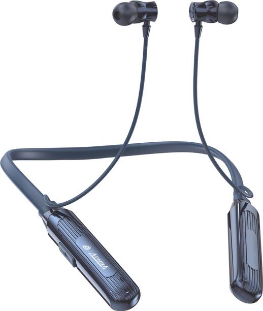 Aroma NB124 Clock Upto 100 Hours Playtime*,ENC, Voice Changer Fast Charging Neckband Bluetooth
