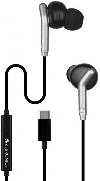 ZEBRONICS Zeb-Bro C, In-Line Mic, 1.2M Cable, Deep Bass,10mm Neodymium Driver,Light Weight Wired