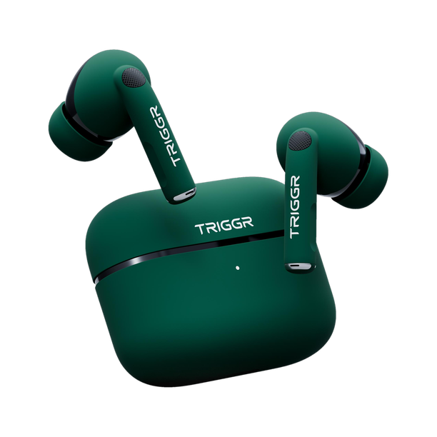 TRIGGR Ultrabuds N4 with Premium Finish, Rubber Grip Design, 40H Battery, 13 mm Drivers Bluetooth