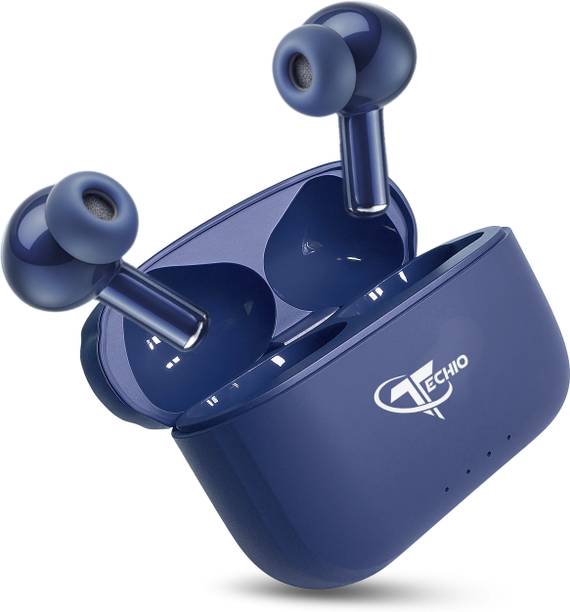 TECHIO LitePods Bluetooth Earbuds with 30H Playback, Type-C Charging & HD Sound Bluetooth
