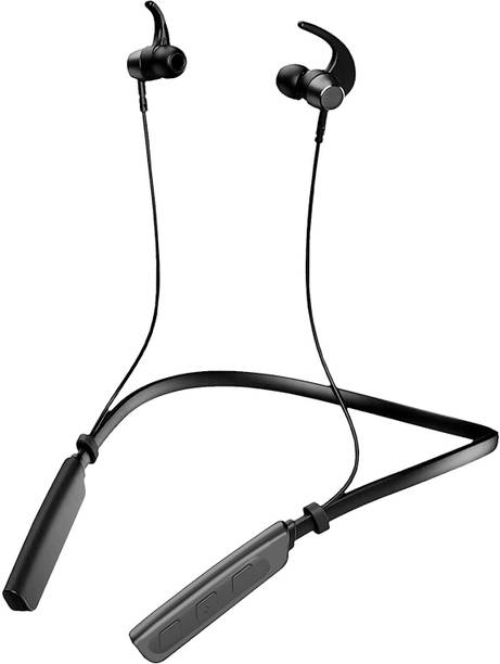 Rueqn Noise isolation with massive 35 hours music time with boosted sound Neckband Bluetooth