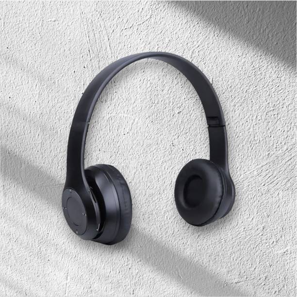 AIZINA Headphones with Mic, SD Card Input & Extended Battery_SH Bluetooth & Wired