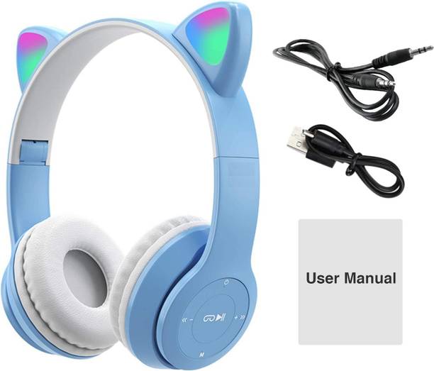 G2L New Premium LED Cat Headphones 5.0 Bluetooth 3.5mm With Mic Bluetooth