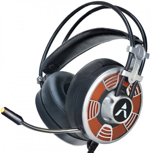 ADCOM Vision 7.1 Surround, Red RGB LED, Mic, 50mm Bass Drivers & Volume Controller USB Wired Gaming